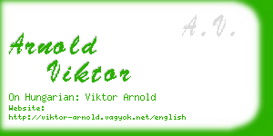 arnold viktor business card